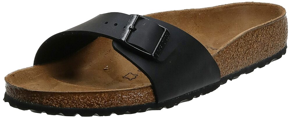 Birkenstock Women's Madrid Birko-Flor Sandal, Black, Black, Size 40EU